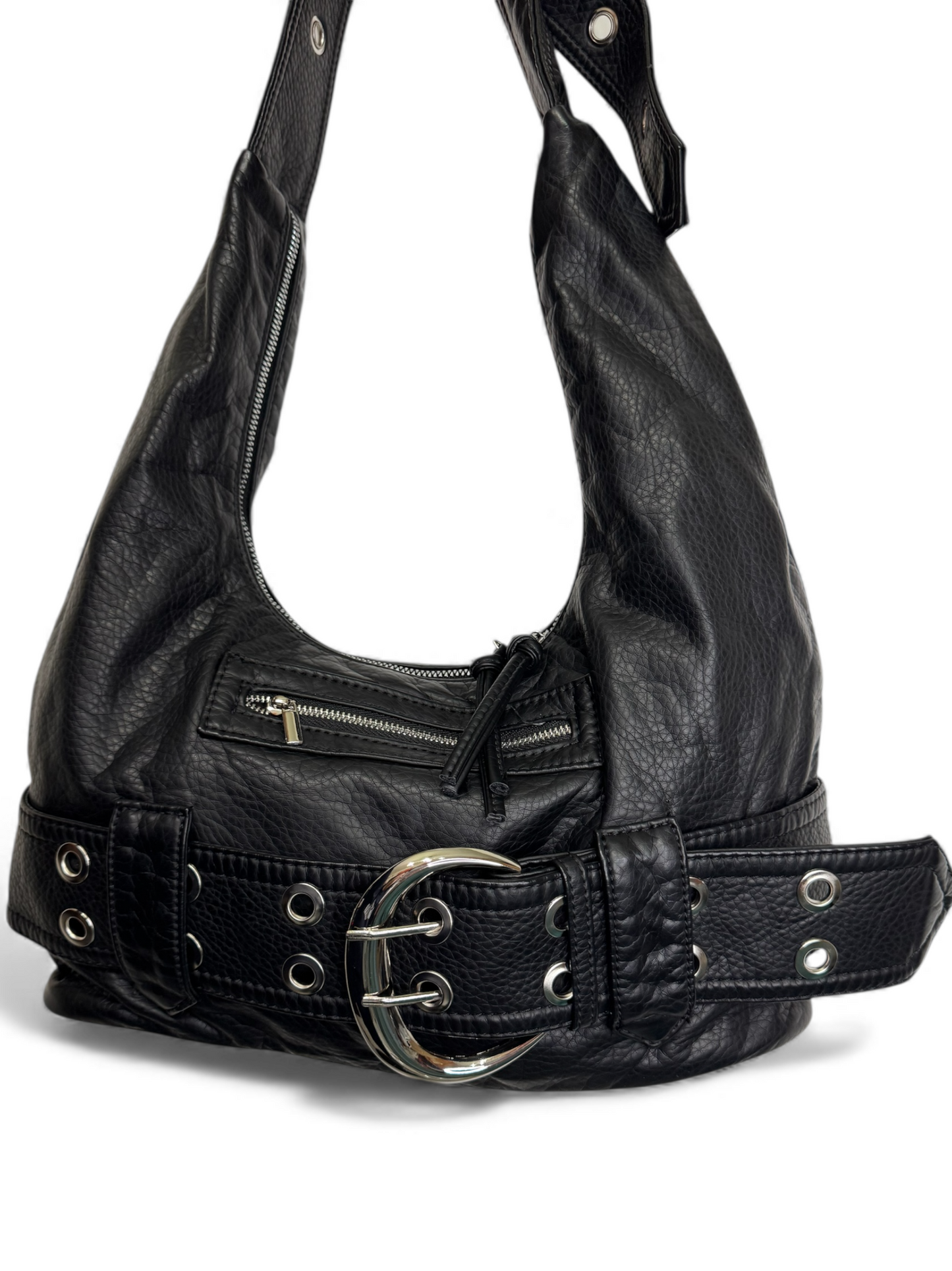 Bag Rebel, fronte della borsa tote nera, con fobia grande